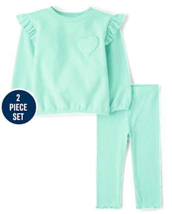 Toddler Girls Heart 2-Piece Outfit Set