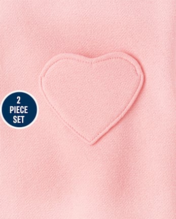 Toddler Girls Heart 2-Piece Outfit Set