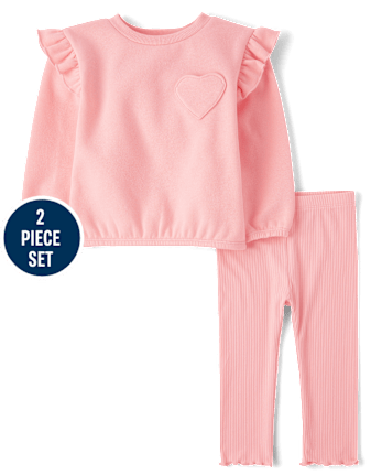 Toddler Girls Heart 2-Piece Outfit Set