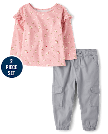 Toddler Girls Floral 2-Piece Outfit Set