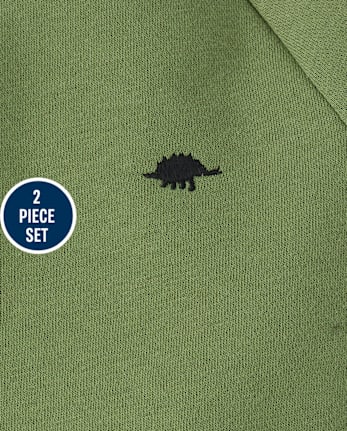 Baby And Toddler Boys Dino Premium Fleece 2-Piece Outfit Set