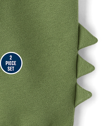 Baby And Toddler Boys Dino Premium Fleece 2-Piece Outfit Set