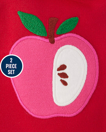 Baby Girls Apple 2-Piece Playwear Set