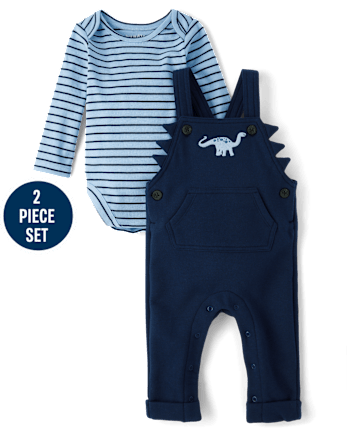 Conjunto de ropa de juego de 2 piezas Dino para bebés niños
