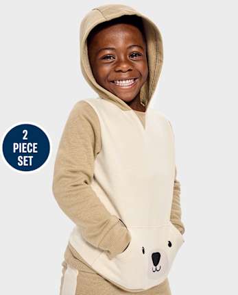 Baby And Toddler Boys Polar Bear Premium Fleece 2-Piece Outfit Set