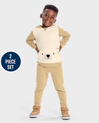 Baby And Toddler Boys Polar Bear Premium Fleece 2-Piece Outfit Set