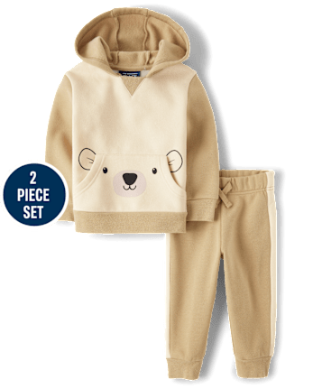 Baby And Toddler Boys Polar Bear Premium Fleece 2-Piece Outfit Set