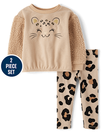 Toddler Girls Leopard 2-Piece Outfit Set