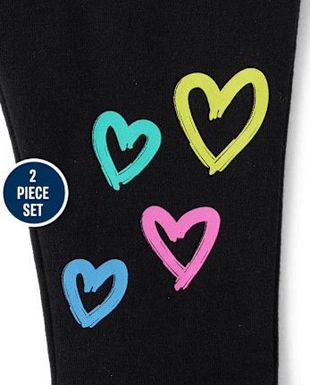 Toddler Girls Graphic Fleece 2-Piece Outfit Set
