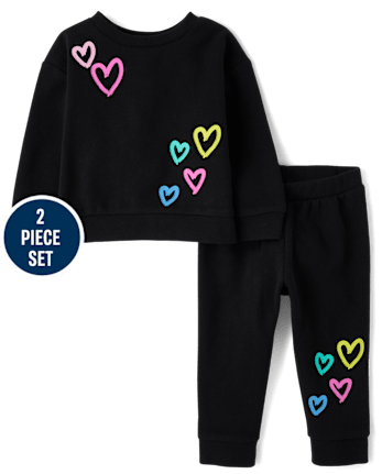 Toddler Girls Graphic Fleece 2-Piece Outfit Set