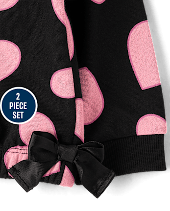 Toddler Girls Heart 2-Piece Outfit Set