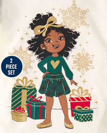 Toddler Girls Plaid Girl 2-Piece Outfit Set