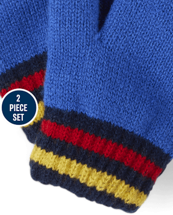 Toddler Boys Embroidered Construction 2-Piece Cold Weather Set