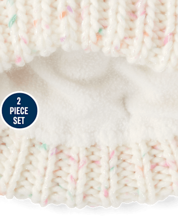 Toddler Girls Space Dye 2-Piece Cold Weather Set