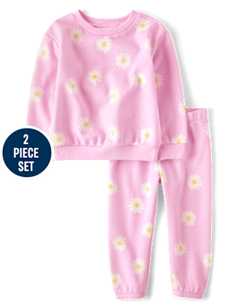 Toddler Girls Daisy Fleece 2-Piece Outfit Set