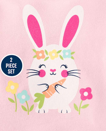 Toddler Girls Bunny 2-Piece Outfit Set