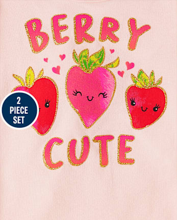Ensemble 2 pièces à imprimé graphique pour petite fille