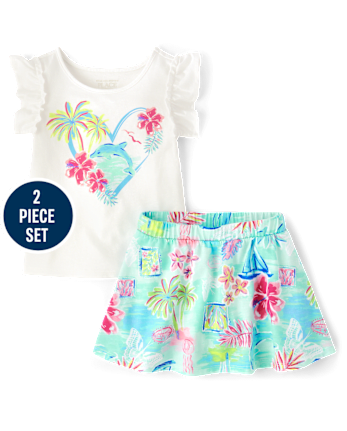 Toddler Girls Graphic 2-Piece Outfit Set