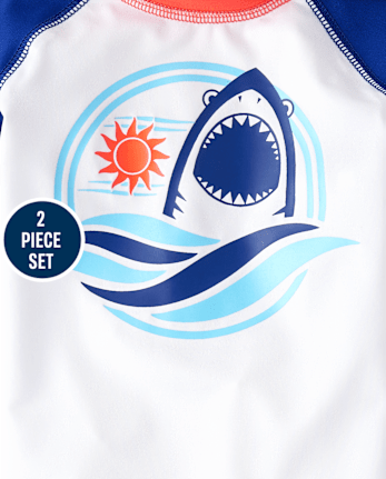 Baby And Toddler Boys Graphic Rashguard Swimsuit