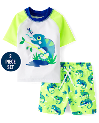 Baby And Toddler Boys Graphic Rashguard Swimsuit