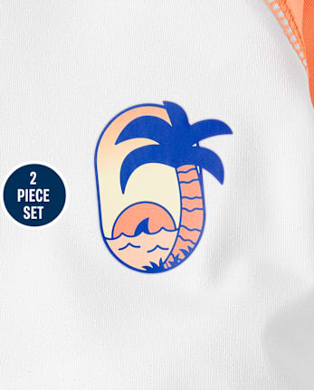 Baby And Toddler Boys Graphic Rashguard Swimsuit