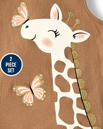 Toddler Girls Giraffe 2-Piece Set