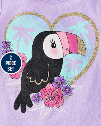 Toddler Girls Animal 2-Piece Outfit Set