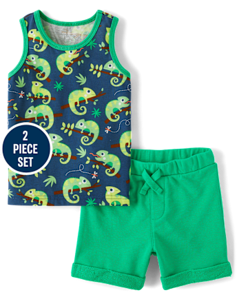 Baby And Toddler Boys Chameleon 2-Piece Outfit Set