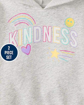 Ensemble 2 pièces en polaire graphique pour petite fille