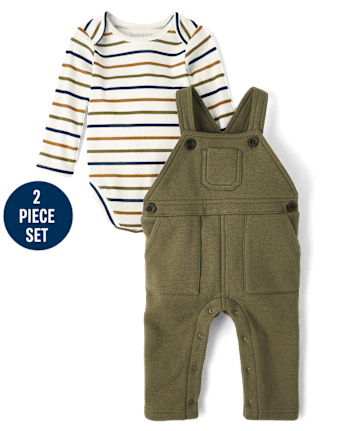 Baby Boys Striped Utility 2-Piece Outfit Set