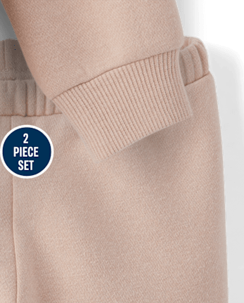 Baby Girls Bear Premium Fleece 2-Piece Playwear Set
