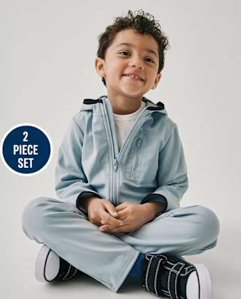 Baby And Toddler Boys Cozy Tech 2-Piece Outfit Set