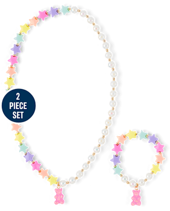 Ensemble de bijoux 2 pièces Candy Bear pour filles