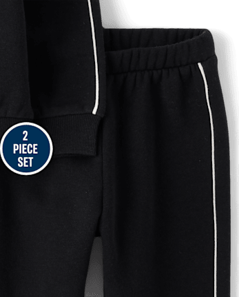 Toddler Girls Puff Graphic Premium Fleece 2-Piece Outfit Set