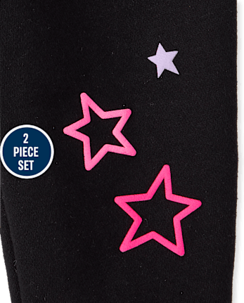 Ensemble 2 pièces en polaire de qualité supérieure orné pour petite fille