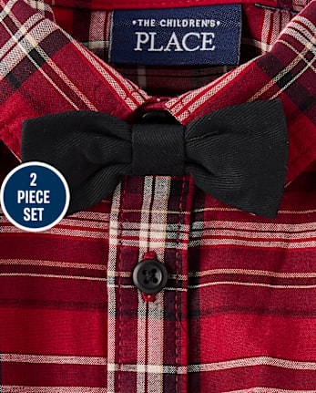 Baby Boys Matching Family Plaid 2-Piece Outfit Set