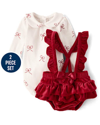 Baby Girls Ruffle Bubble Skirt 2-Piece Playwear Set