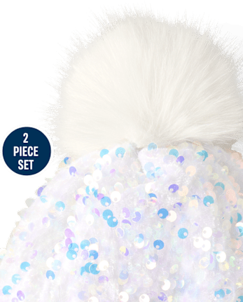 Girls Sequin 2-Piece Cold Weather Set