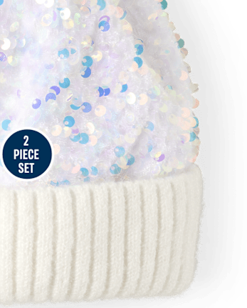 Girls Sequin 2-Piece Cold Weather Set