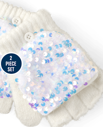 Girls Sequin 2-Piece Cold Weather Set