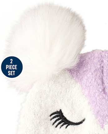 Ensemble 2 pièces pour fille avec hibou brodé pour temps froid