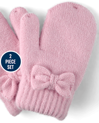Toddler Girls Bow 2-Piece Cold Weather Set