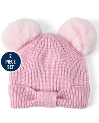 Toddler Girls Bow 2-Piece Cold Weather Set