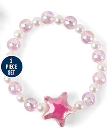 Girls Beaded Star 2-Piece Jewelry Set