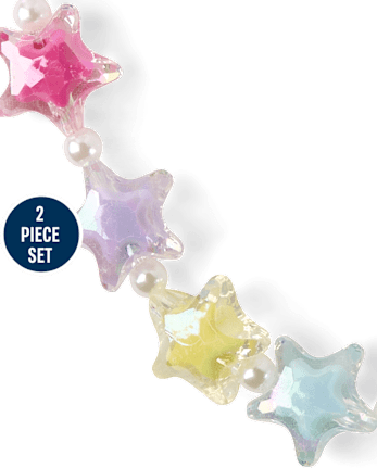 Girls Beaded Star 2-Piece Jewelry Set