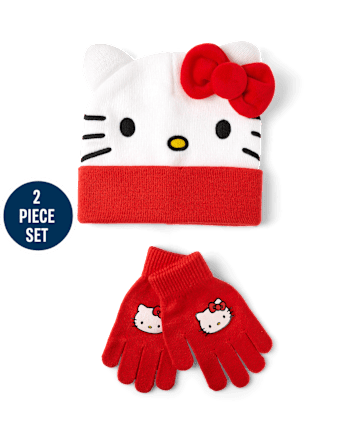 Girls Hello KittyÂ® 2-Piece Cold Weather Set
