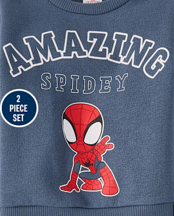 Baby And Toddler Boys Spideyâ¢ 2-Piece Outfit Set