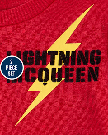 Baby And Toddler Boys Cars Lightning McQueen 2-Piece Outfit Set