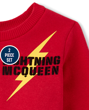 Baby And Toddler Boys Cars Lightning McQueen 2-Piece Outfit Set