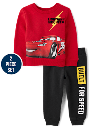 Baby And Toddler Boys Cars Lightning McQueen 2-Piece Outfit Set